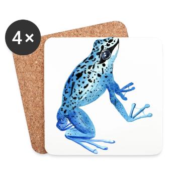 grenouille - Dessous de verre (lot de 4) - blanc - Devant