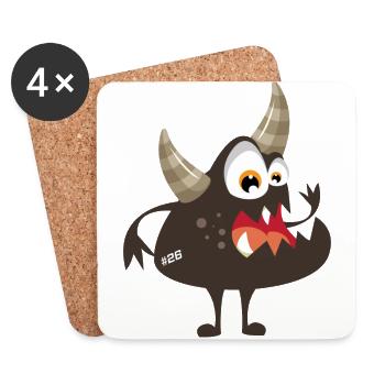 Monstaa Originaals Monster # 26 - Coasters (set of 4) - white - Front