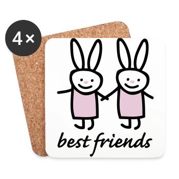best friends - Coasters (set of 4) - white - Front