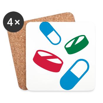 Medizin - Untersetzer (4er-Set) - Weiß - Vorne