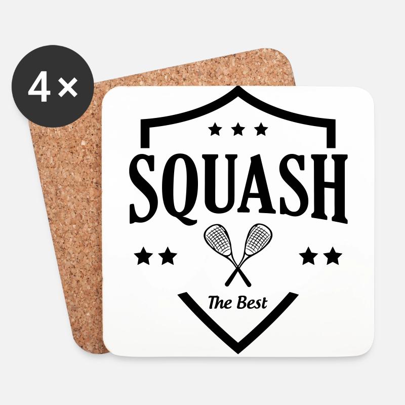 Squash / Sport - Coasters (set of 4) - white