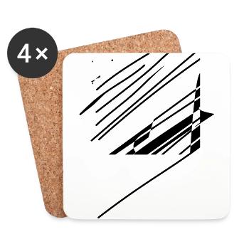 Dashes and lines for lateral thinkers - Coasters (set of 4) - white - Front