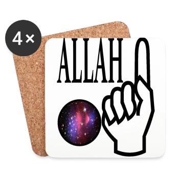 Gott gibt es Allah - Untersetzer (4er-Set) - Weiß - Vorne