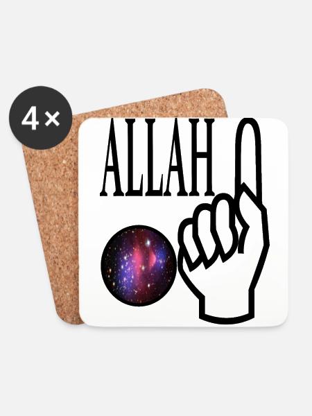 God gives it to Allah - Coasters (set of 4) - white