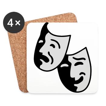 théâtre - Dessous de verre (lot de 4) - blanc - Devant