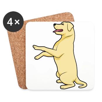 Golden Labrador Dogs & Puppys - Coasters (set of 4) - white - Front