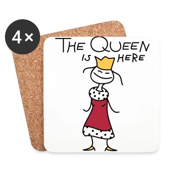 The Queen - Coasters (set of 4) - white - Front