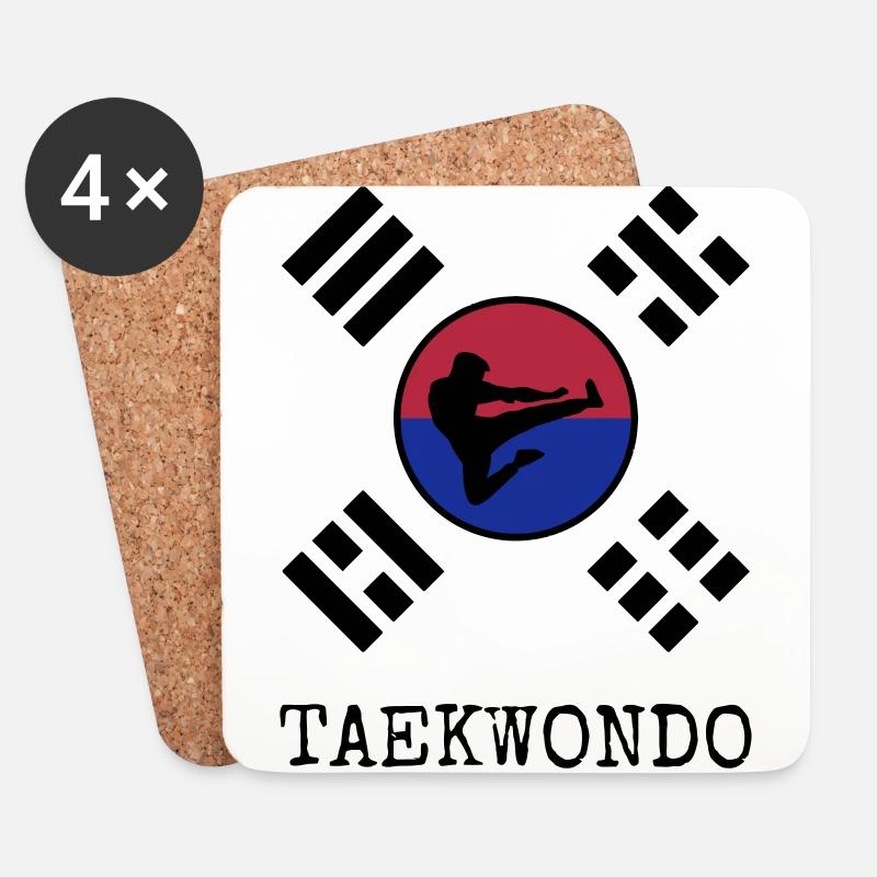 Taekwondo Taekwondoin Tae-Kwon-Do Tae Kwon Do - Untersetzer (4er-Set) - Weiß