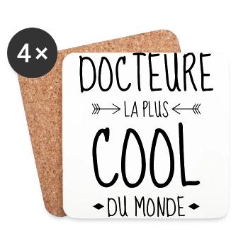 Doctor Arzt Médecin Docteur Medecine Life - Coasters (set of 4) - white - Front