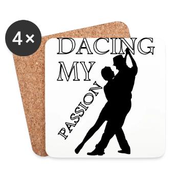 Dancing dancer dancer - Coasters (set of 4) - white - Front