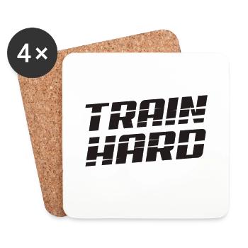 Body building - train hard - Coasters (set of 4) - white - Front