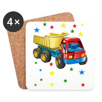 Kind Kinder Kindertag - Untersetzer (4er-Set) - Weiß - Vorne
