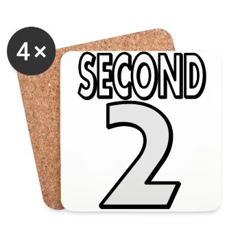 second number 2 number 2 - Coasters (set of 4) - white - Front