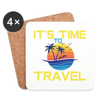 Travel vacation adventure gift - Coasters (set of 4) - white - Front