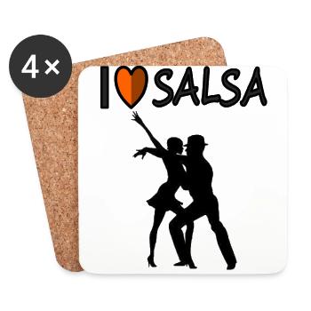 Salsa dance dancer gift gift idea dance class - Coasters (set of 4) - white - Front