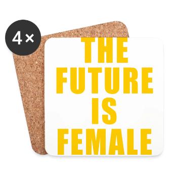 THE FUTURE IS FEMALE GESCHENK FEMINIST FEMINISM - Untersetzer (4er-Set) - Weiß - Vorne