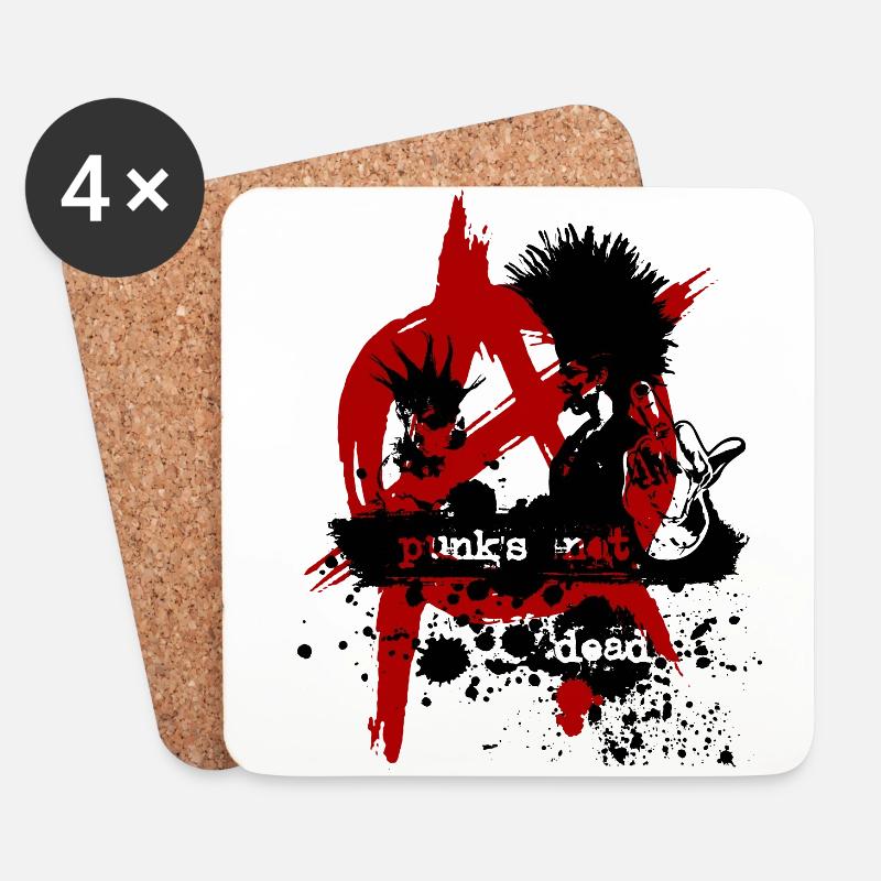 Trash Polka - Punk ist nicht tot - Untersetzer (4er-Set) - Weiß