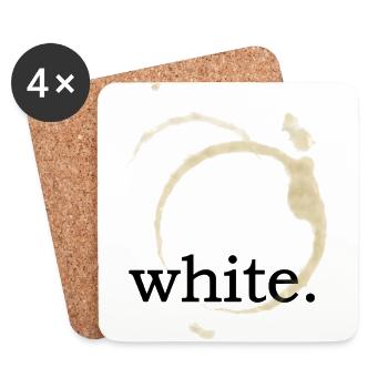 White wine - Coasters (set of 4) - white - Front