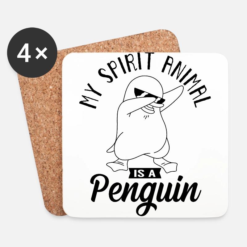 Pinguin Zwergpinguin Antarktis Pinguine Süß - Untersetzer (4er-Set) - Weiß