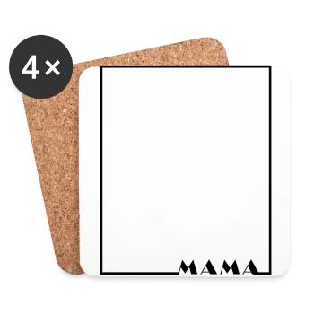 Mama, Mum, Mutter - 2022 - Geschenkidee - Untersetzer (4er-Set) - Weiß - Vorne