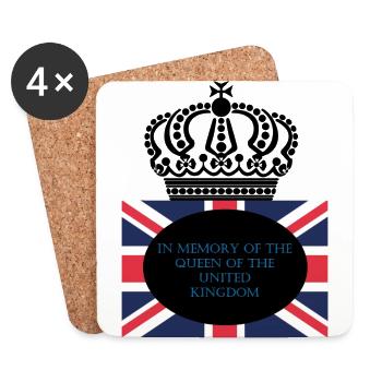 In memory of the Queen of the United Kingdom. - Coasters (set of 4) - white - Front