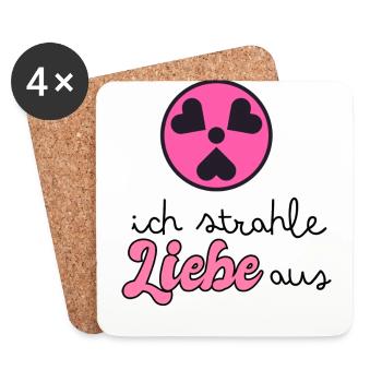 Ich strahle Liebe aus - Untersetzer (4er-Set) - Weiß - Vorne