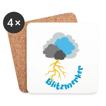 Lightning Marker - Coasters (set of 4) - white - Front