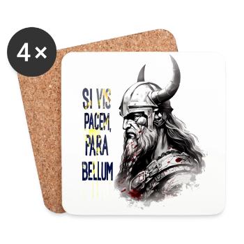 Chemise Viking, pour les vrais fans de Scandinavie. - Dessous de verre (lot de 4) - blanc - Devant