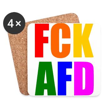 Fck afd - Untersetzer (4er-Set) - Weiß - Vorne