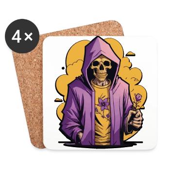 La mort dans le quartier - Dessous de verre (lot de 4) - blanc - Devant