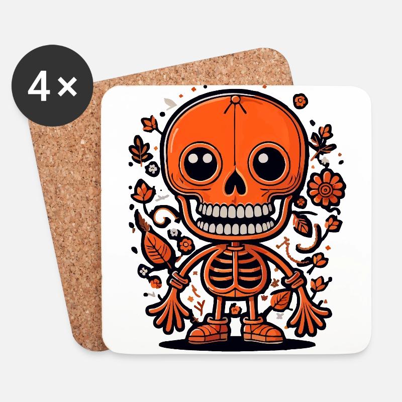 Skeleton - Coasters (set of 4) - white