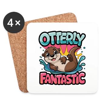 Otterly Fantastic - Coasters (set of 4) - white - Front