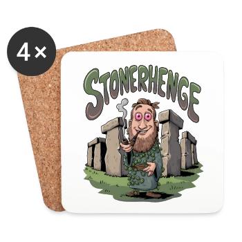 Stonerhenge - Untersetzer (4er-Set) - Weiß - Vorne