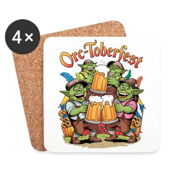 Ork-Toberfest - Untersetzer (4er-Set) - Weiß - Vorne