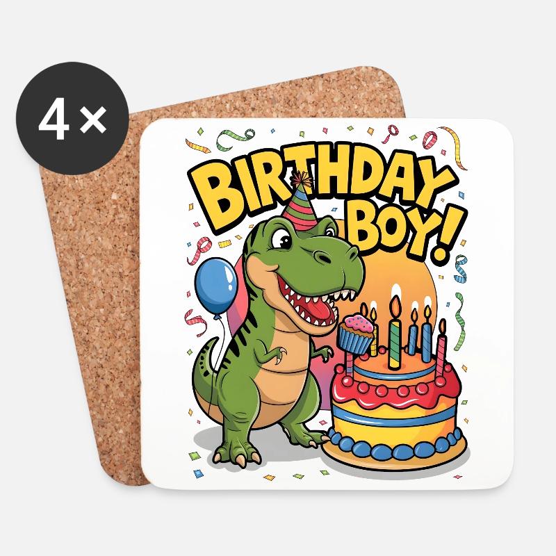 Birthday Boy - Coasters (set of 4) - white