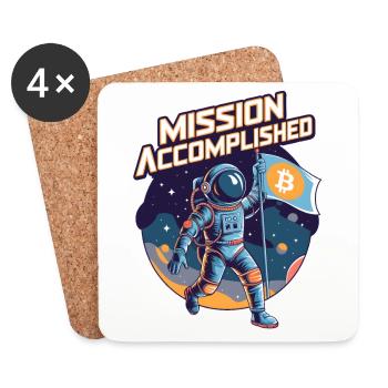 Mission accomplie - Dessous de verre (lot de 4) - blanc - Devant
