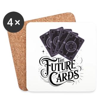 The Future Is In The Cards - Coasters (set of 4) - white - Front