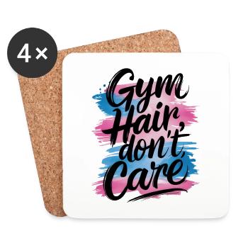 Gym Hair Don't Care - Coasters (set of 4) - white - Front