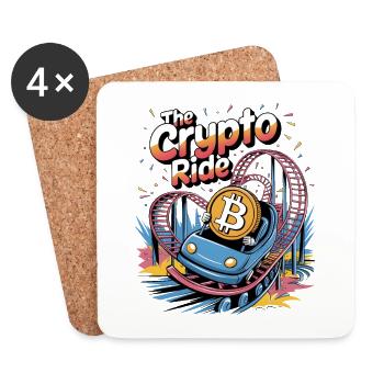 Die Krypto-Fahrt - Untersetzer (4er-Set) - Weiß - Vorne