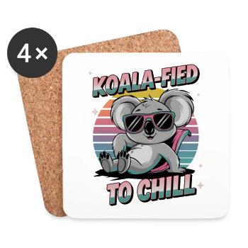 Koala-fied To Chill - Dessous de verre (lot de 4) - blanc - Devant