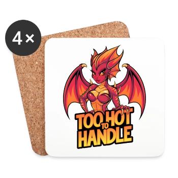 Too Hot To Handle - Coasters (set of 4) - white - Front