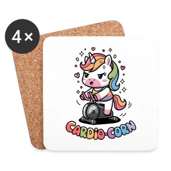 Cardio-corn - Coasters (set of 4) - white - Front