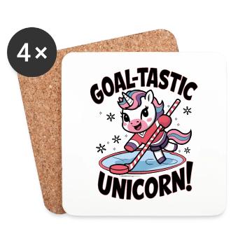 Goal-tastic Unicorn! - Coasters (set of 4) - white - Front