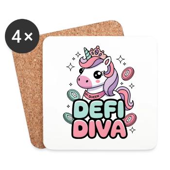 Defi Diva - Untersetzer (4er-Set) - Weiß - Vorne