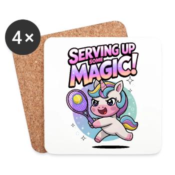 Serving Up Some Magic! - Coasters (set of 4) - white - Front