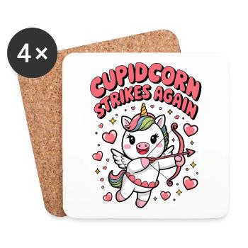 Cupidcorn Strikes Again - Coasters (set of 4) - white - Front