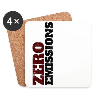 Zero Emissions / Électrique / Voiture électrique - Dessous de verre (lot de 4) - blanc - Devant