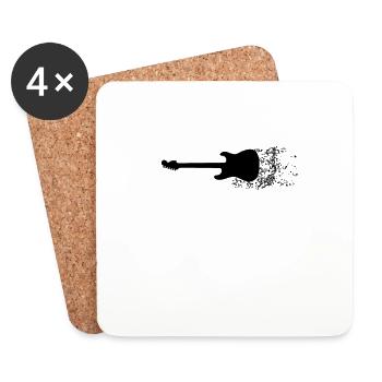 Guitar - Guitar - Coasters (set of 4) - white - Front