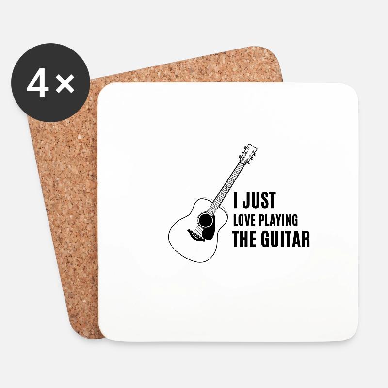 Guitar - Guitar - Coasters (set of 4) - white