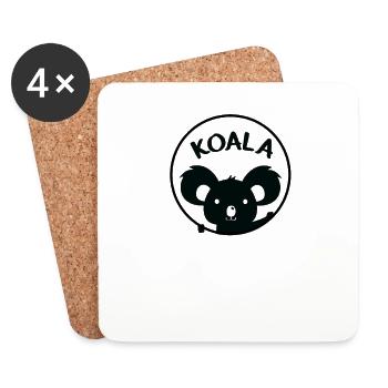 Koala bear - Coasters (set of 4) - white - Front
